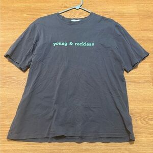 Adika Black Tee with Green Text